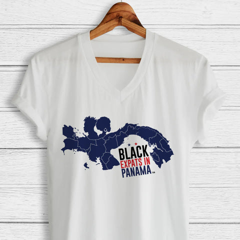 Black Expats In Panama - V-neck T-shirt For Women